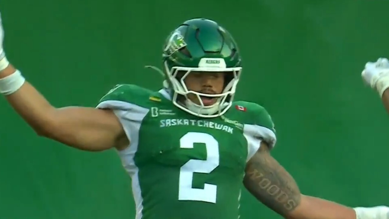 Roughriders’ Woods takes interception back 107 yards for pick-six