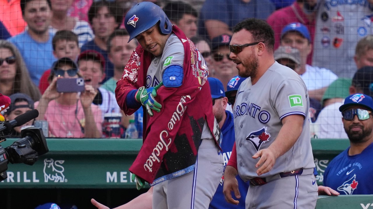Blue Jays Springer Rips Three Run Homer Over Green Monster
