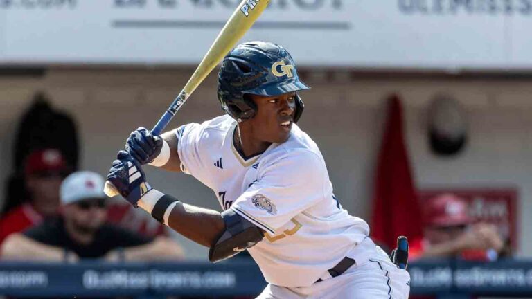 Georgia Tech catcher Vahn Lackey (25) during an NCAA regional baseball game on Friday, May 30, 2025, in Oxford, Miss. Georgia Tech catcher Vahn Lackey (25) during an NCAA regional baseball game on Friday, May 30, 2025, in Oxford, Miss. (Vasha Hunt/AP)