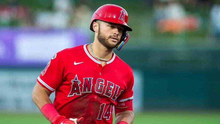 Los Angeles Angels' Logan O'Hoppe (14) runs around the bases after hitting a home run during the fifth inning of a baseball game against the Athletics in West Sacramento, Calif., Friday, June 19, 2026. (Nic Coury/AP)