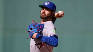 Toronto Blue Jays' Dylan Cease starting pitcher delivers during the first inning of a baseball game against the Boston Red Sox, Saturday, July 25, 2026, in Boston. (Charles Krupa/AP)