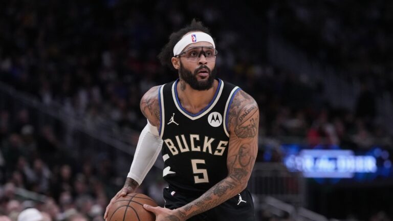 Milwaukee Bucks' Gary Trent Jr. during the second half of an NBA basketball game against the Charlotte Hornets Friday, Jan. 2, 2026, in Milwaukee. (Morry Gash/AP)