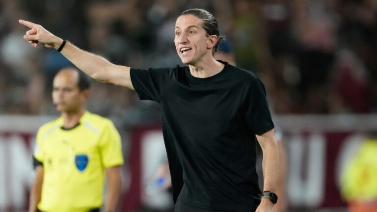 Filipe Luis during a match in Buenos Aires, Argentina, on Thursday, Feb. 19, 2026. (Gustavo Garello/AP)