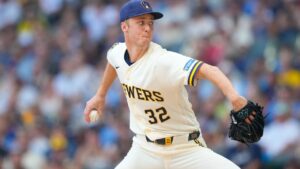 Milwaukee Brewers pitcher Jacob Misiorowski throws during the first inning of a game against the Cincinnati Reds on Thursday, July 2, 2026, in Milwaukee. (Kayla Wolf/AP)