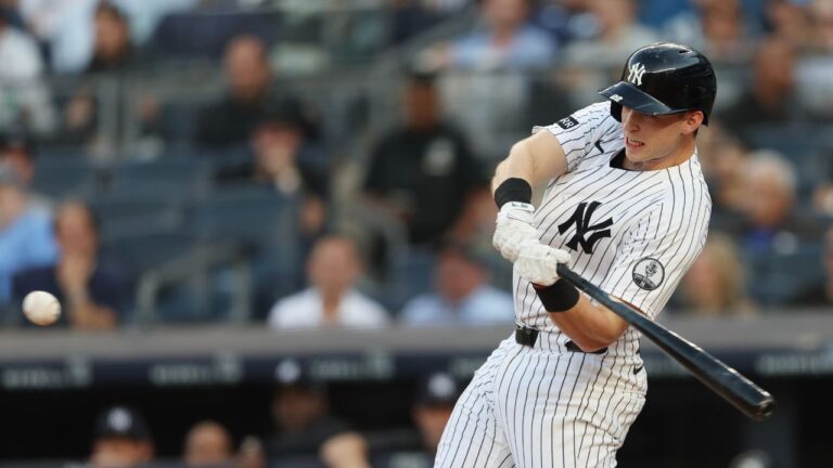 New York Yankees' Ben Rice hits a home run during the first inning of a game against the Detroit Tigers on Tuesday, June 30, 2026, in New York. (Heather Khalifa/AP)