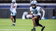 Panthers rookie WR Chris Brazzell III carted off field with knee injury
