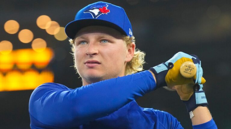 Toronto Blue Jays prospect JoJo Parker takes part in batting practice ahead of MLB baseball action against Baltimore Orioles, in Toronto, Saturday, Sept. 13, 2025. (Chris Young/CP)