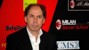 Italian soccer legend and former AC Milan player Franco Baresi attends a press conference in Hong Kong Monday, May 16, 2011, to announce the launch of the AC Milan Soccer Schools in Hong Kong, Macau and Guangzhou in southern China. (Vincent Yu/AP)