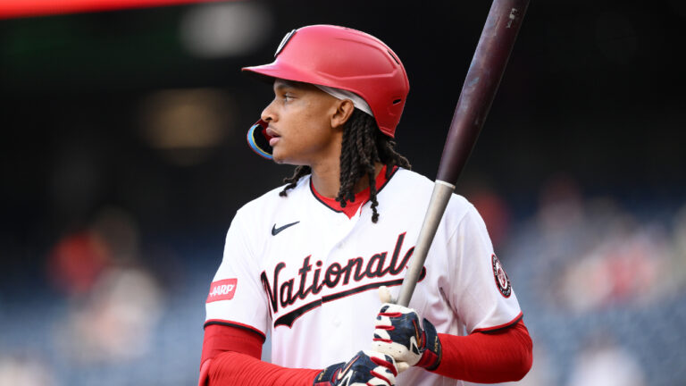 Washington Nationals' CJ Abrams in action during a baseball game against the Houston Astros , Wednesday, July 8, 2026, in Washington. (Nick Wass/AP)