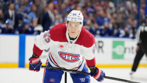 Montréal Canadiens right wing Ivan Demidov (93) against the Tampa Bay Lightning during the third period in Game 1 of an NHL hockey Stanley Cup first-round playoff series, Sunday, April 19, 2026, in Tampa, Fla. (Chris O'Meara/AP)
