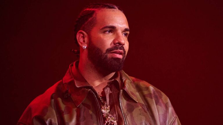 Drake performs alongside Vybz Kartel at Scotiabank Arena in Toronto, on Sunday, Oct. 26, 2025. (Sammy Kogan/CP)