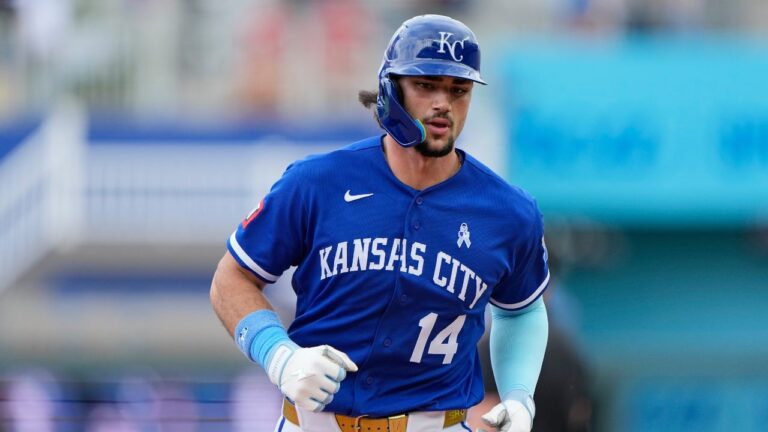Kansas City Royals' Jac Caglianone runs the bases after hitting a solo home run during the ninth inning of a baseball game against the St. Louis Cardinals, Sunday, June 21, 2026, in Kansas City, Mo. (Charlie Riedel/AP)