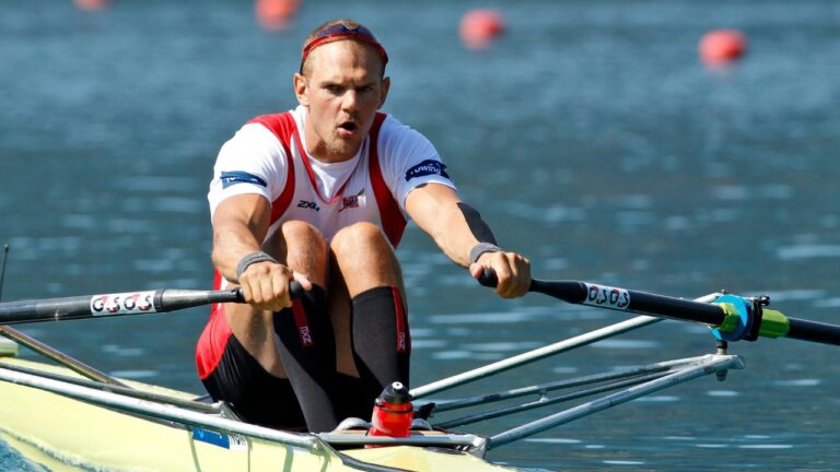 Norway's Olaf Tufte competes in the Men's Single Sculls semifinals at the World Rowing Championships in Bled, Slovenia, Friday, Sept. 2, 2011. (Darko Bandic/AP)