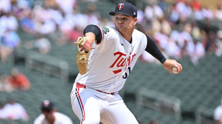 Minnesota Twins pitcher Connor Prielipp throws against the Colorado Rockies during the first inning of a baseball game Sunday, June 28, 2026, in Minneapolis. (Craig Lassig/AP)
