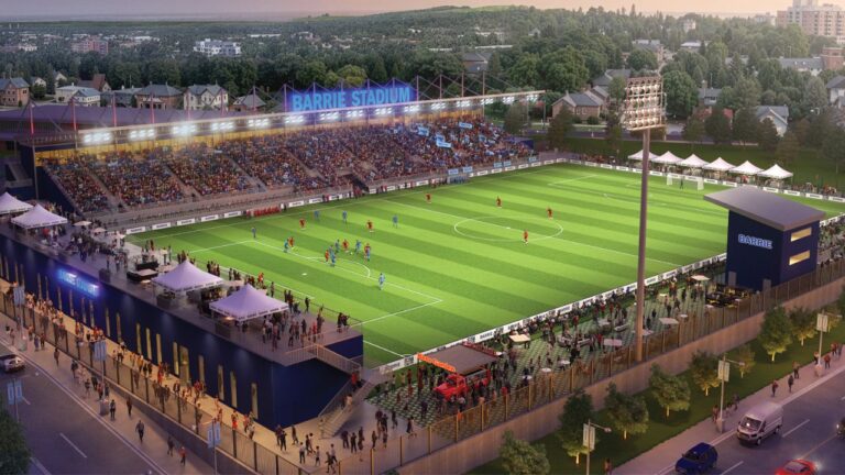 A rendering of Toronto FC II's new stadium in Barrie, Ont. (Barrie MLS NEXT Pro)