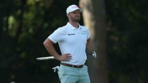 Wyndham Clark walks on the 14th fairway during the second round of the BMW Championship golf tournament, Friday, Aug. 21, 2026, in St. Louis. (Jeff Roberson/AP)