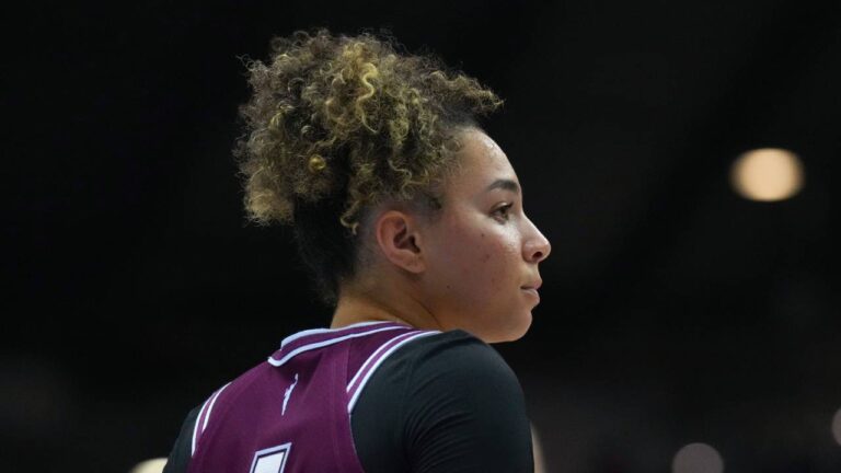 Toronto Tempo's Kiki Rice is seen during WNBA basketball action against the Washington Mystics in Toronto on Friday, May 8, 2026. THE CANADIAN PRESS/Chris Young