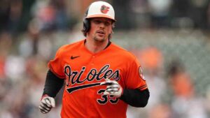 Baltimore Orioles' Adley Rutschman (35) rounds the bases after hitting a two-run home run during the fifth inning of a baseball game against the New York Yankees, Wednesday, May 13, 2026, in Baltimore. (Stephanie Scarbrough/AP)
