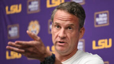 LSU’s Lane Kiffin stands by D.J. Pickett wearing No. 5