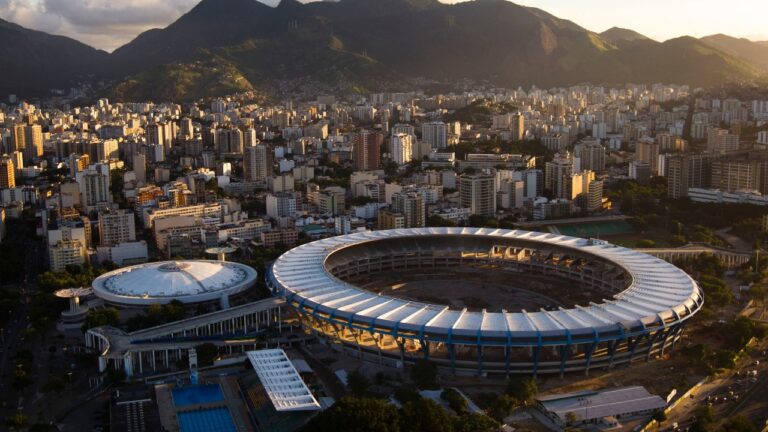 A general view of the Maracana stadium during its renovation ahead of the 2014 World Cup soccer tournament in Rio de Janeiro, Brazil, Monday, May 30, 2011. (AP Photo/Felipe Dana)