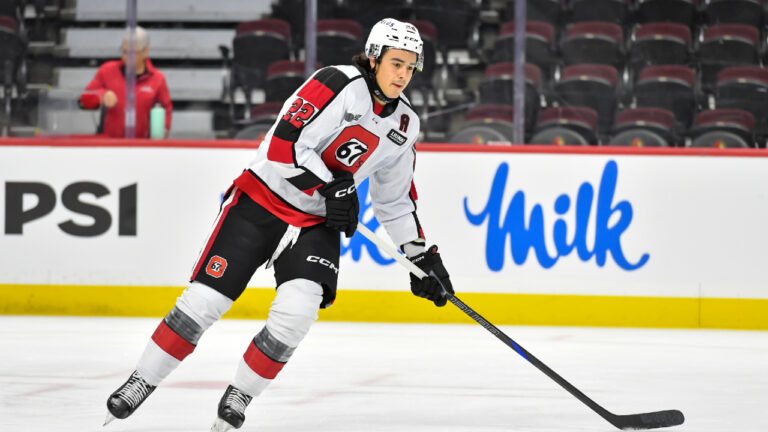 Matthew Mayich of the Ottawa 67's. Photo by Robert Lefebvre (Courtesy of OHL Images)