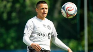 CF Montreal’s Alexis Sanchez takes part in a team practice in Montreal on Tuesday, August 18, 2026. THE CANADIAN PRESS/Christopher Katsarov