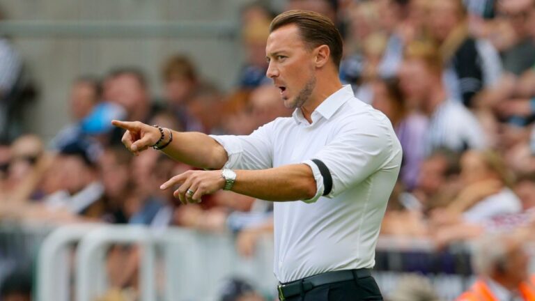 Newcastle United's manager Matthias Jaissle before the pre-season match between Newcastle United and Bayer 04 Leverkusen in Newcastle upon Tyne, England, Saturday Aug. 15, 2026. (Richard Sellers/PA via AP)