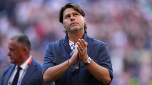 United States head coach Mauricio Pochettino after the United States World Cup round of 16 match against Belgium in Seattle, on Monday, July 6, 2026. (Abbie Parr/AP)