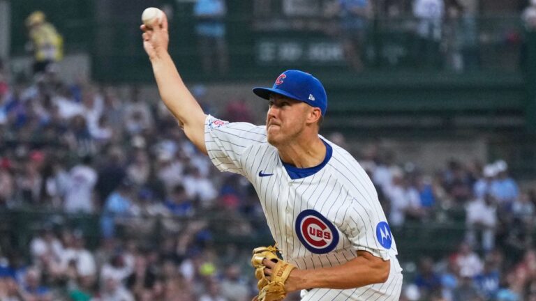 Jameson Taillon during a game in Chicago on Monday, July 20, 2026. (Nam Y. Huh/AP)