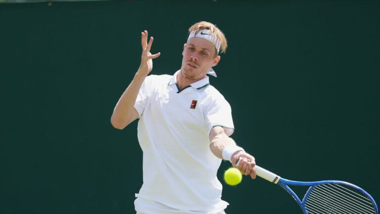 Canada's Denis Shapovalov during the first round at the Wimbledon in London, Monday, June 29, 2026. (Dave Shopland/AP)