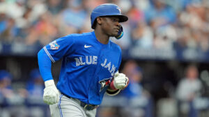 Toronto Blue Jays' Daz Cameron runs the bases after his home run off Tampa Bay Rays pitcher Ian Seymour during the fifth inning of a baseball game Thursday, Aug. 20, 2026, in St. Petersburg, Fla. (Chris O'Meara/AP)