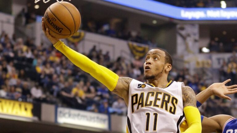 Indiana Pacers guard Monta Ellis (11) plays during the second half of an NBA basketball game in Indianapolis, Sunday, March 26, 2017. (Michael Conroy/AP)