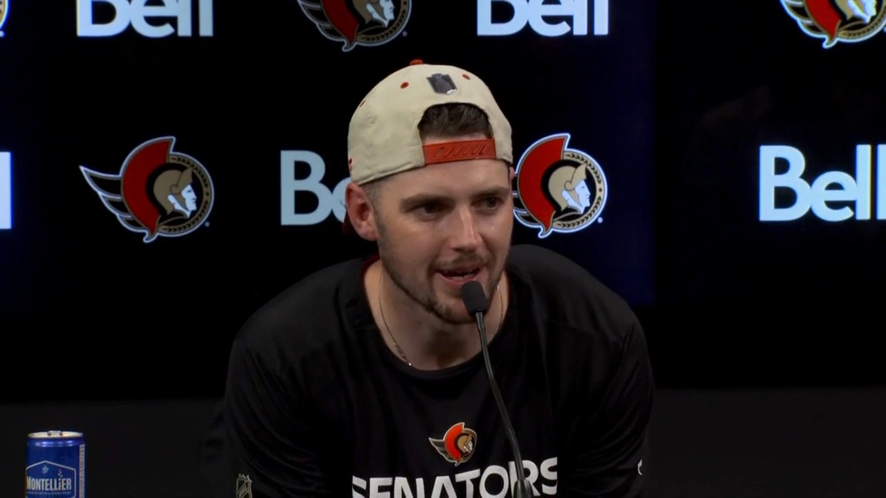 Batherson grillade biff när kontraktsbeskedet från Senators kom