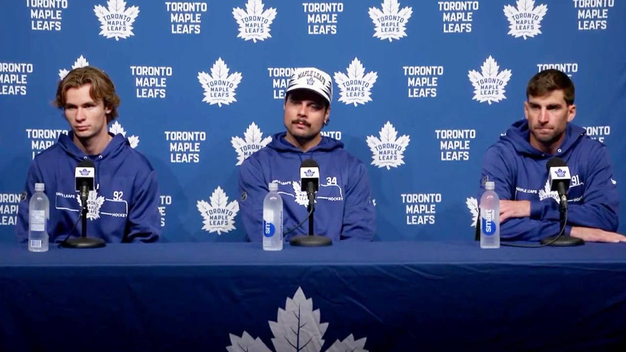 Matthews, Tavares och McKenna mötte Toronto-pressen inför träningslägret
