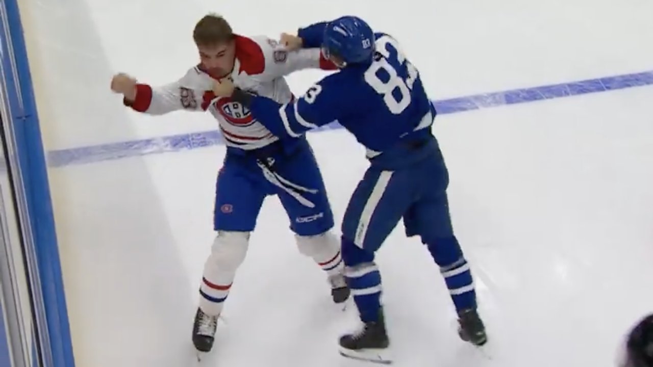 Rifai och Xhekaj drabbade samman i hetsig fajt mellan Maple Leafs och Canadiens