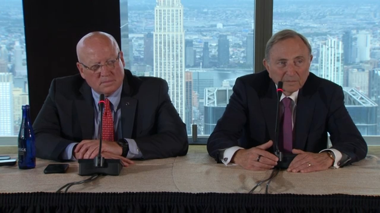 Bettman och Daly mötte pressen vid NHL:s Board of Governors-möte