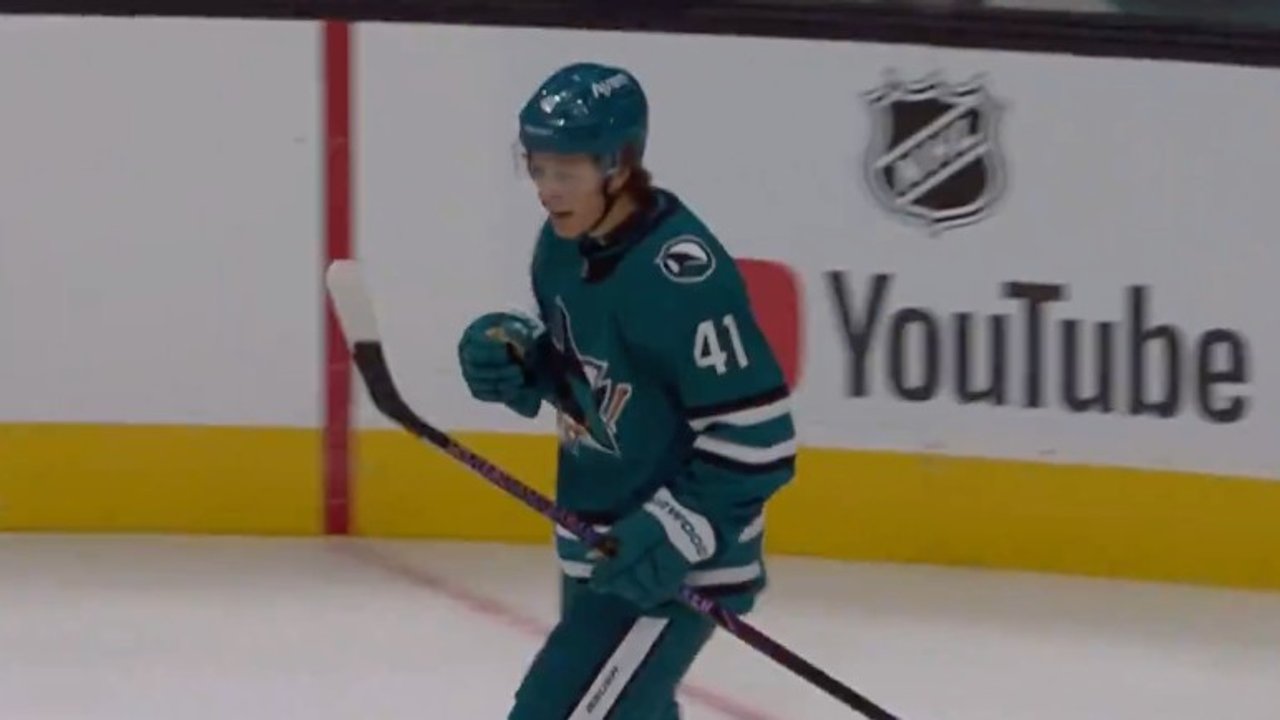 Ivar Stenberg gjorde första målet i Sharks-tröjan – styrde in Misas skott