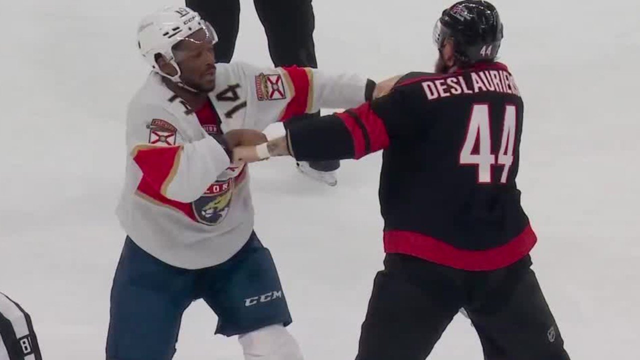Deslauriers och Imama i säsongens första NHL-slagsmål