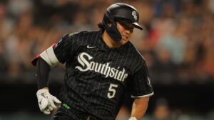 Chicago White Sox's Munetaka Murakami runs after hitting for a triple during the eighth inning of a baseball game against the Detroit Tigers, Thursday, Sept. 17, 2026, in Chicago. (Melissa Tamez/AP)