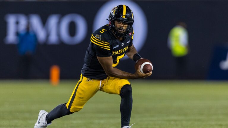 Hamilton Tiger-Cats quarterback Tre Ford. (Michael P. Hall/CP)