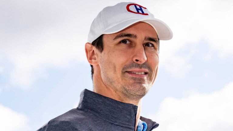 Montreal Canadiens' Chris Kreider speaks to media during the team's annual golf tournament, in Laval, Que., on Monday, Sept. 14, 2026. THE CANADIAN PRESS/Christopher Katsarov