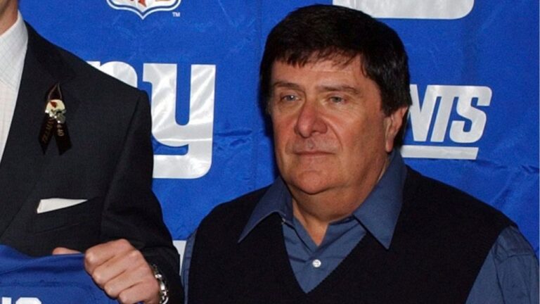 File-This April 24, 2004, file photo shows New York Giants draft pick Eli Manning holding up his new Giants jersey as he poses with coach Tom Coughlin, left, and general manager Ernie Accorsi in East Rutherford, N.J. The man who has been the face of the New York Giants since 2004 is probably going to make his final appearance this weekend. Manning's 16-year Giants' career that has included two Super Bowl titles likely will come to an end Sunday when New York tries to spoil the Philadelphia Eagles bid to win the NFC East. (AP Photo/Bill Kostroun, File)