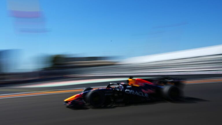 Red Bull driver Max Verstappen of the Netherlands steers his car during the Spanish Formula One Grand Prix race in Madrid, Sunday, Sept. 13, 2026. (Manu Fernandez/AP)