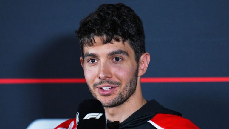 Haas driver Esteban Ocon of France attends a press conference ahead of the Spanish Formula One Grand Prix, in Madrid, Spain, Thursday, Sept. 10, 2026. (Manu Fernandez/AP)