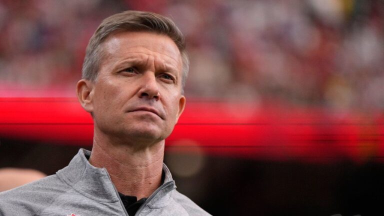Canada head coach Jesse Marsch ahead of the World Cup round of 16 soccer match between Canada and Morocco in Houston, Saturday, July 4, 2026. (Ashley Landis/AP)