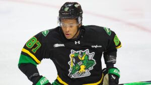 Jaxon Cover of the London Knights. (Luke Durda/OHL Images)