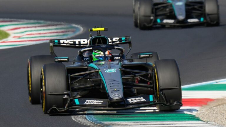 Mercedes driver Andrea Kimi Antonelli of Italy steers his car during the Italian Formula One Grand Prix race, in Monza, Italy, Sunday, Sept. 6, 2026. (Luca Bruno/AP)