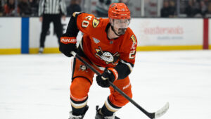 Anaheim Ducks left wing Chris Kreider (20) skates during an NHL hockey game against the Seattle Kraken, Tuesday, Feb. 3, 2026, in Anaheim, Calif. (Kyusung Gong/AP)