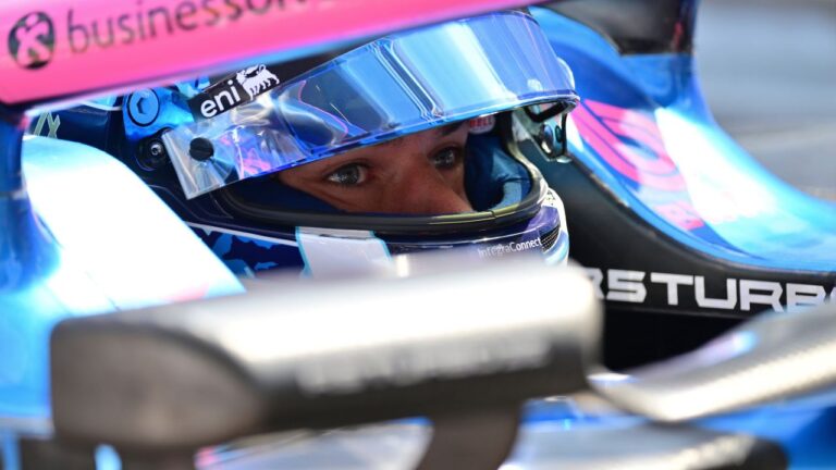 Alpine driver Pierre Gasly of France sits in his car during the qualifying session ahead of the Formula One Monaco Grand Prix race at the Monaco racetrack in Monaco, Saturday, May 24, 2025. (Andrej Isakovic/Pool Photo via AP)