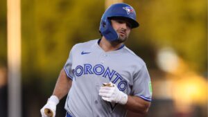Toronto Blue Jays' Josh Smith jogs around the bases after hitting a solo home run during the second inning of a baseball game against the Athletics Tuesday, Sept. 8, 2026, in West Sacramento, Calif. (Scott Marshall/AP Photo)